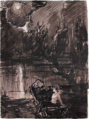 Алексеев Михаил Юрьевич. Иллюстрация к рассказу К. Паустовского «Золотой линь» 